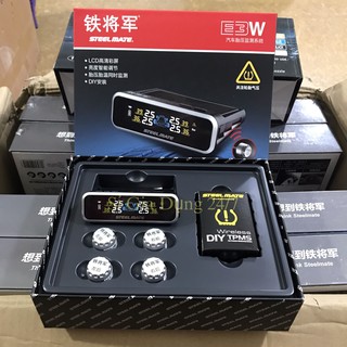 Cảm biến áp suất lốp cao cấp Steelmate E3, TPMS, năng lượng mặt trời van trong & van ngoài