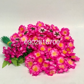 1 kg Hoa đào - hoa mai vải trang trí tết