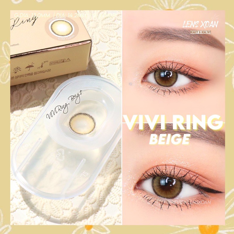 KÍNH ÁP TRÒNG VIVI RING BEIGE - OLENS ( LENS XOẮN): NÂU VÀNG SÁNG VIỀN CHOCO