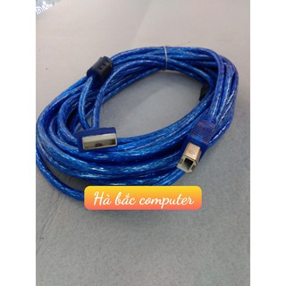 Cáp máy in dài 10m màu xanh có chống nhiễu - usb máy in
