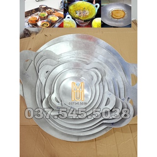 Chảo nhôm máy bay dày làm bánh bò đường thốt nốt, bánh xèo, kho quẹt, size: 41cm, 44cm, 48cm)