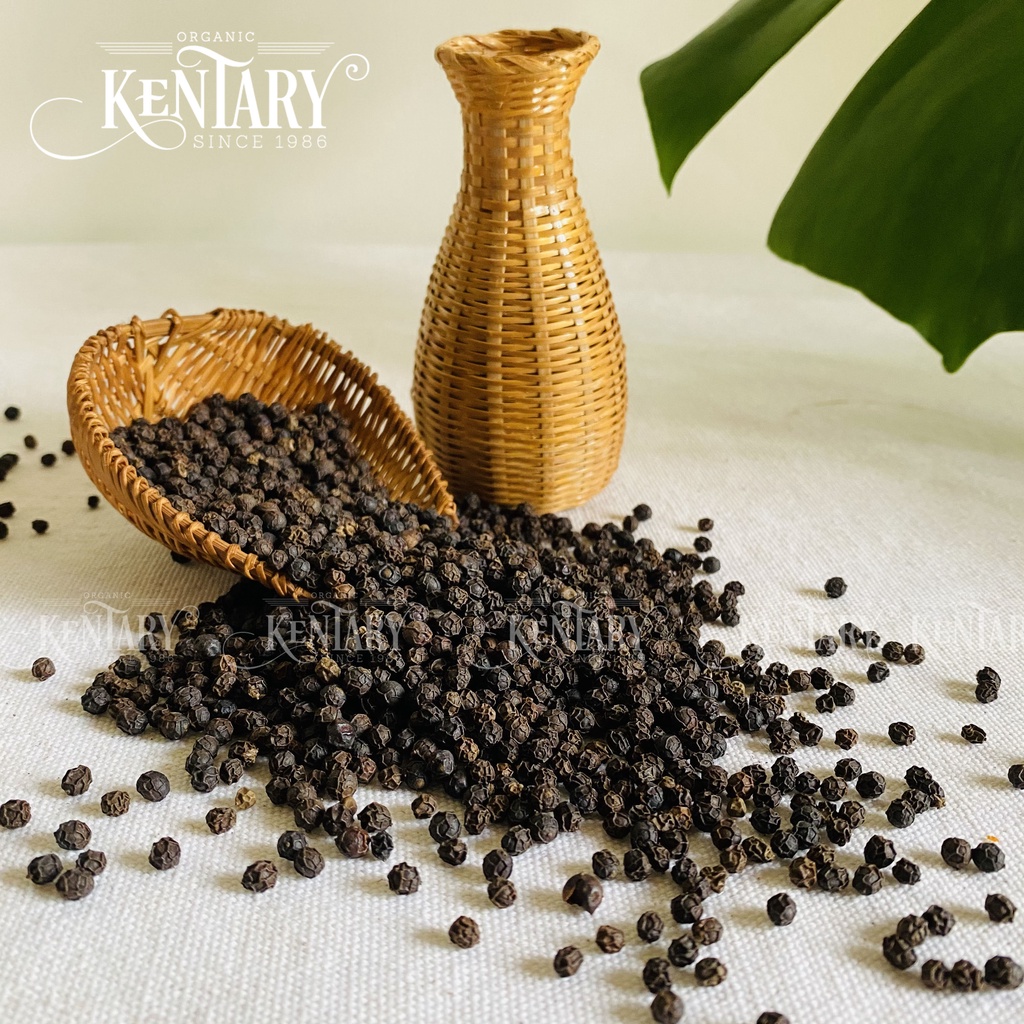 Hạt Tiêu Đen Organic Kentary - Hạt Chắc, Đậm Vị Cay - Túi 50gr