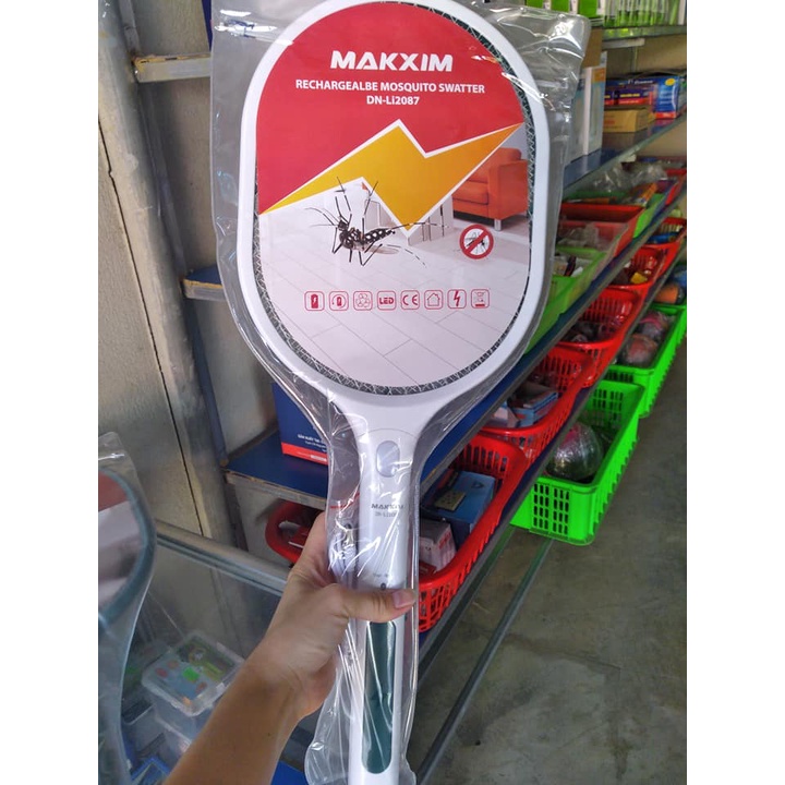 Vợt muỗi có chế độ đèn bắt muỗi Makxim, có vợt thường đi kèm sản phẩm