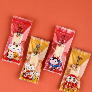 200 vỏ túi kẹo mèo thần tài mix 4 hình 4x9cm