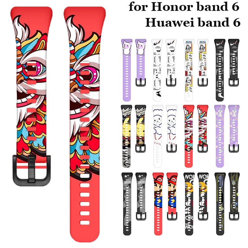 Dây đeo thay thế bằng silicone cho đồng hồ thông minh Huawei band 6/ Honor band 6