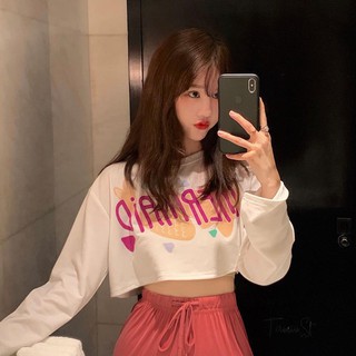 Áo thun nữ | Áo croptop tay dài dễ thương