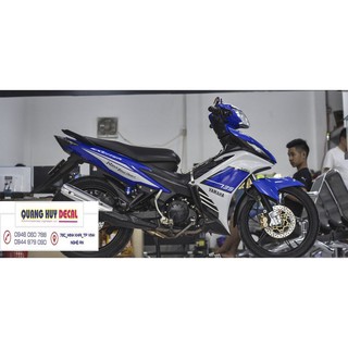 Tem trùm exciter 135 xanh trắng, độ team decal xe ex dán đời 2011-2014