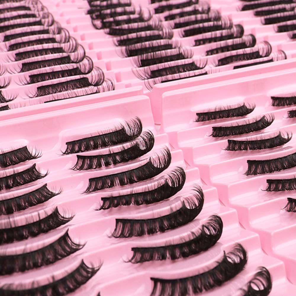 OCEANMAP Bộ Lông Mi Giả 3D Handmade Dày Dặn Có Thể Tái Sử Dụng