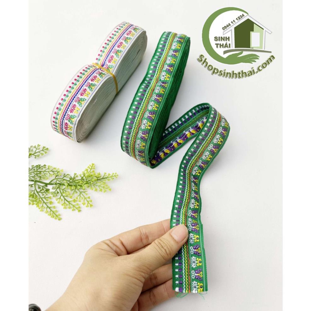 Dây thổ cẩm nhiều màu bản rộng 1cm, 2cm, 4cm - Giao màu ngẫu nhiên