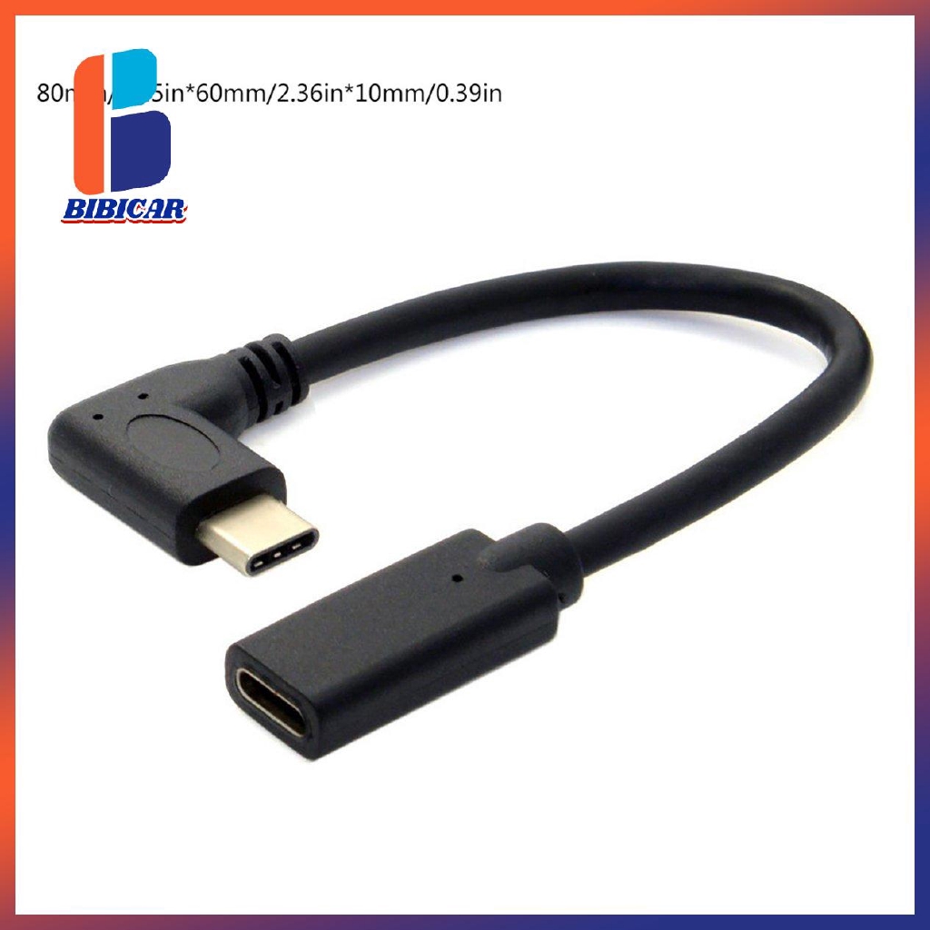 Cáp Chuyển Đổi Usb 3.1 Type C Đầu Đực Sang Usb-C Đầu Cái 90d Dài 20cm