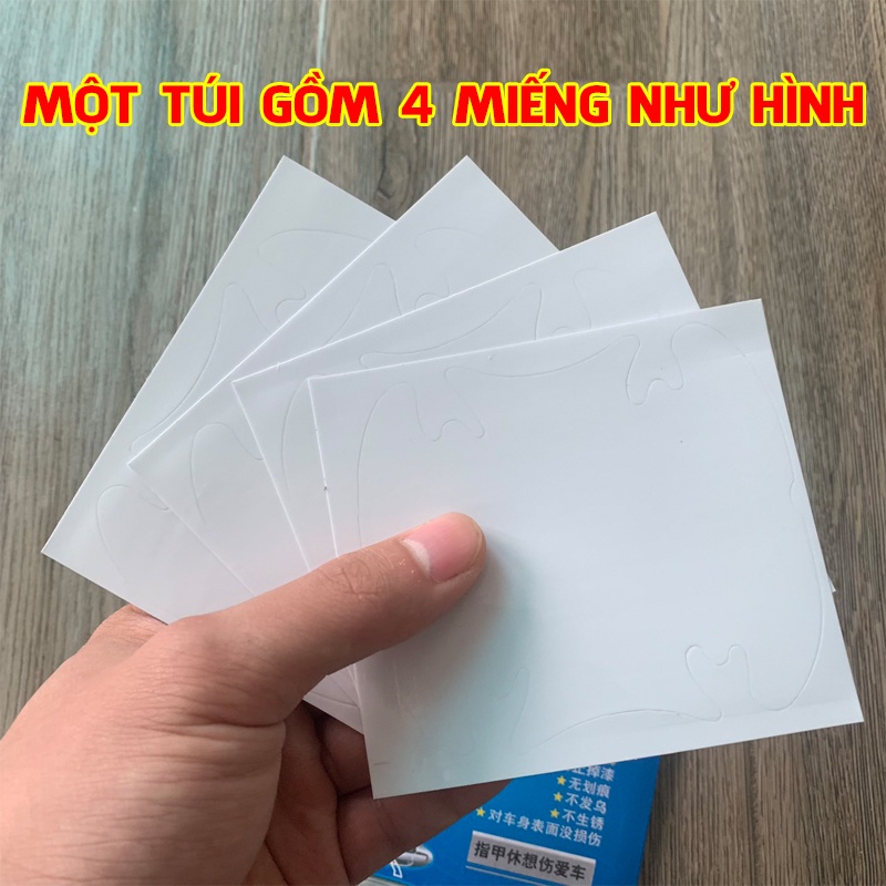 Bộ 4 Miếng Dán Chống Xước Bảo Vệ Tay Nắm Cửa Ô Tô Xe Hơi Cao Cấp