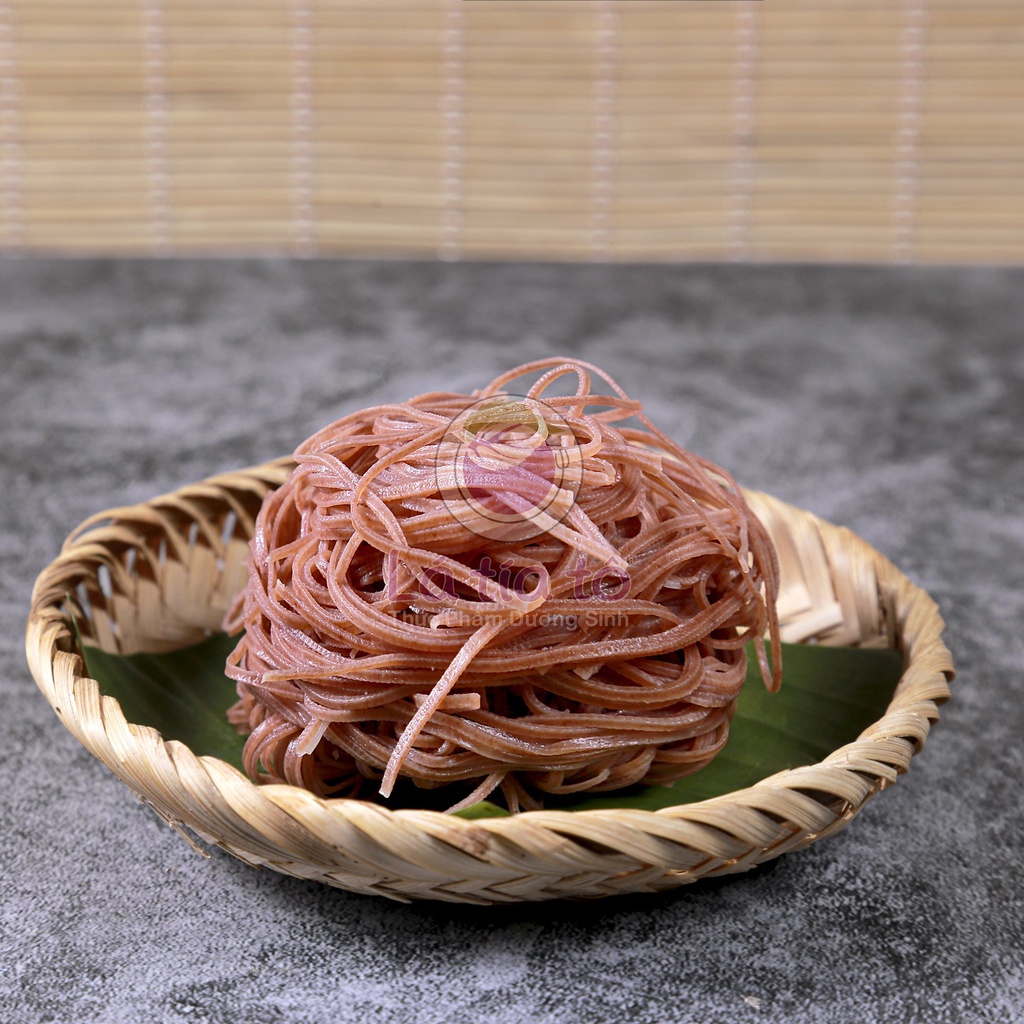 BÚN GẠO LỨT ĐỎ NHANH CHÍN GIẢM CÂN ĂN KIÊNG THỰC DƯỠNG 450GR - LÁ TÍA TÔ