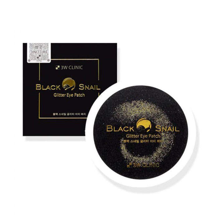 MẶT NẠ ĐẮP MẮT CHIẾT XUẤT DỊCH NHẦY ỐC SÊN BLACK SNAIL GLITTER EYE PATCH 3W CLINIC 90G 60 MIẾNG CHÍNH HÃNG - 5761