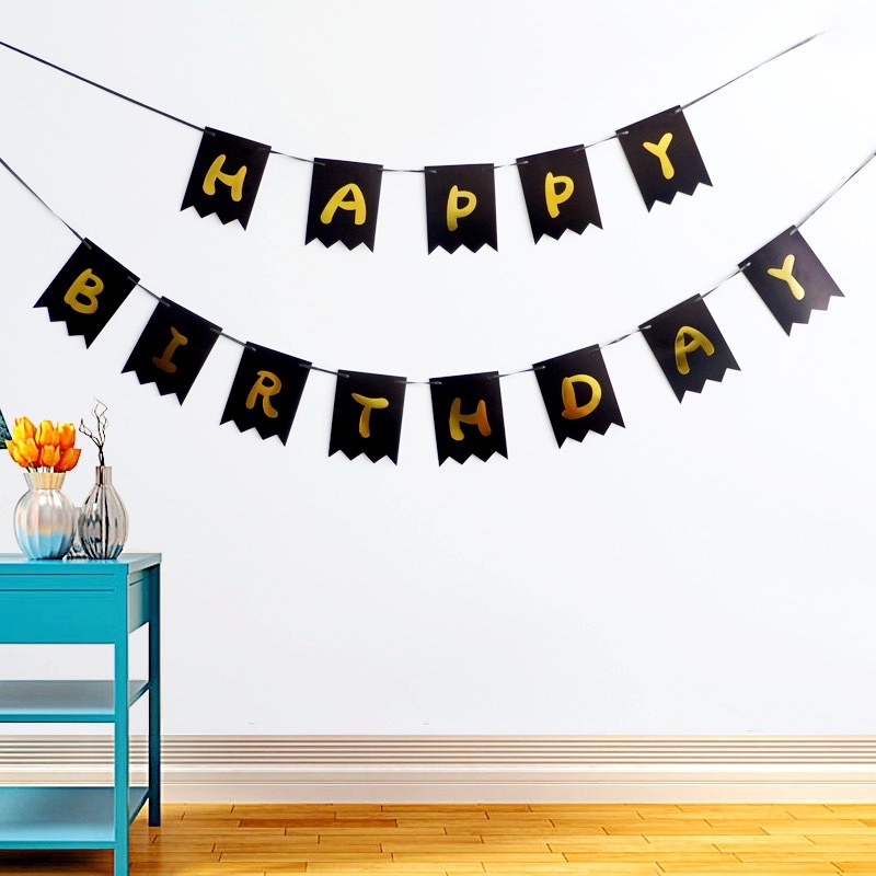 (Tặng kèm dây) Dây treo chữ Happy Birthday trang trí sinh nhật lacohouse J77