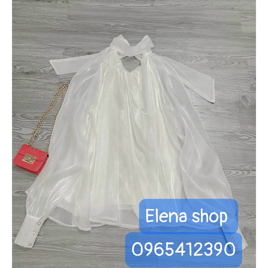 Sơ mi voan xước ngọc cổ siêu dễ thương | BigBuy360 - bigbuy360.vn