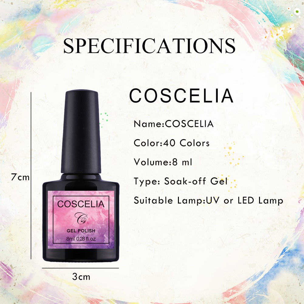 [Hàng mới về] Gel sơn móng tay Coscelia 8ml màu số 21-40 cao cấp