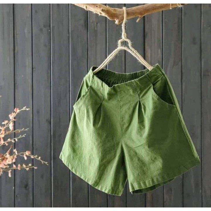 Quần nữ - Quần sooc đũi xước Hàn cạp cao nhiều màu QN02 | BigBuy360 - bigbuy360.vn