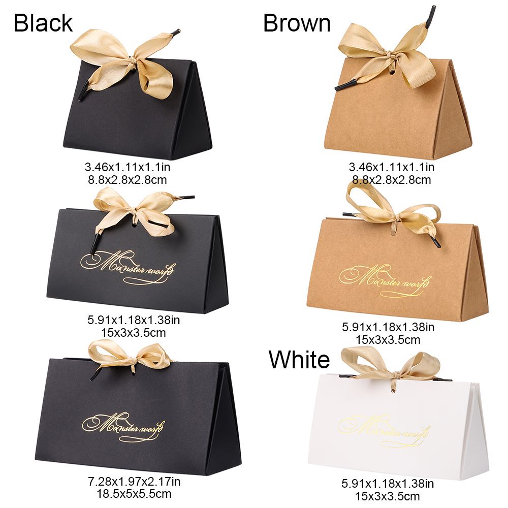 Hộp đựng quà/ nước hoa/ son môi/ socola hình tam giác thiết kế đơn giản chất lượng cao thời trang DIY