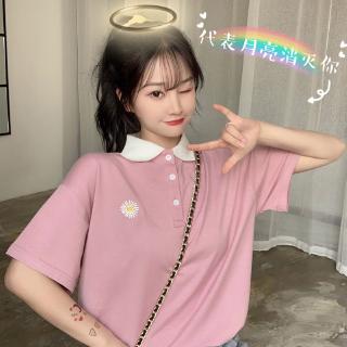 Áo thun polo ulzzang dáng suông hợp thời trang