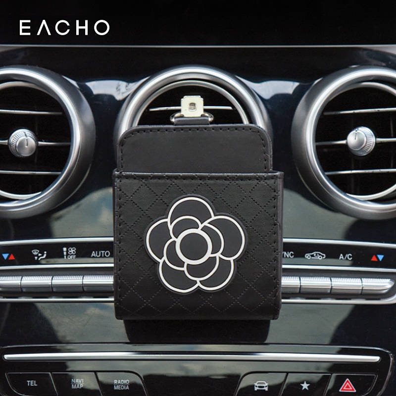 Car Vent Buggy Bag Hanging Bag High-End Camellia Vehicle Storage Box Car Storage Box Storage Fantastic Female q97K