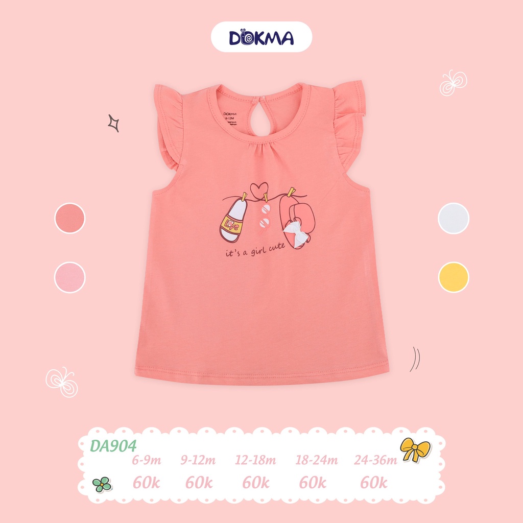 [DOKMA] Áo cánh tiên cotton họa tiết 2022 đẹp/mát, mềm (6-36m)