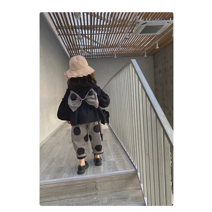 Set Áo Tay Phồng Kèm Quần Thời Trang Cho Bé Gái 1-8 Tuổi