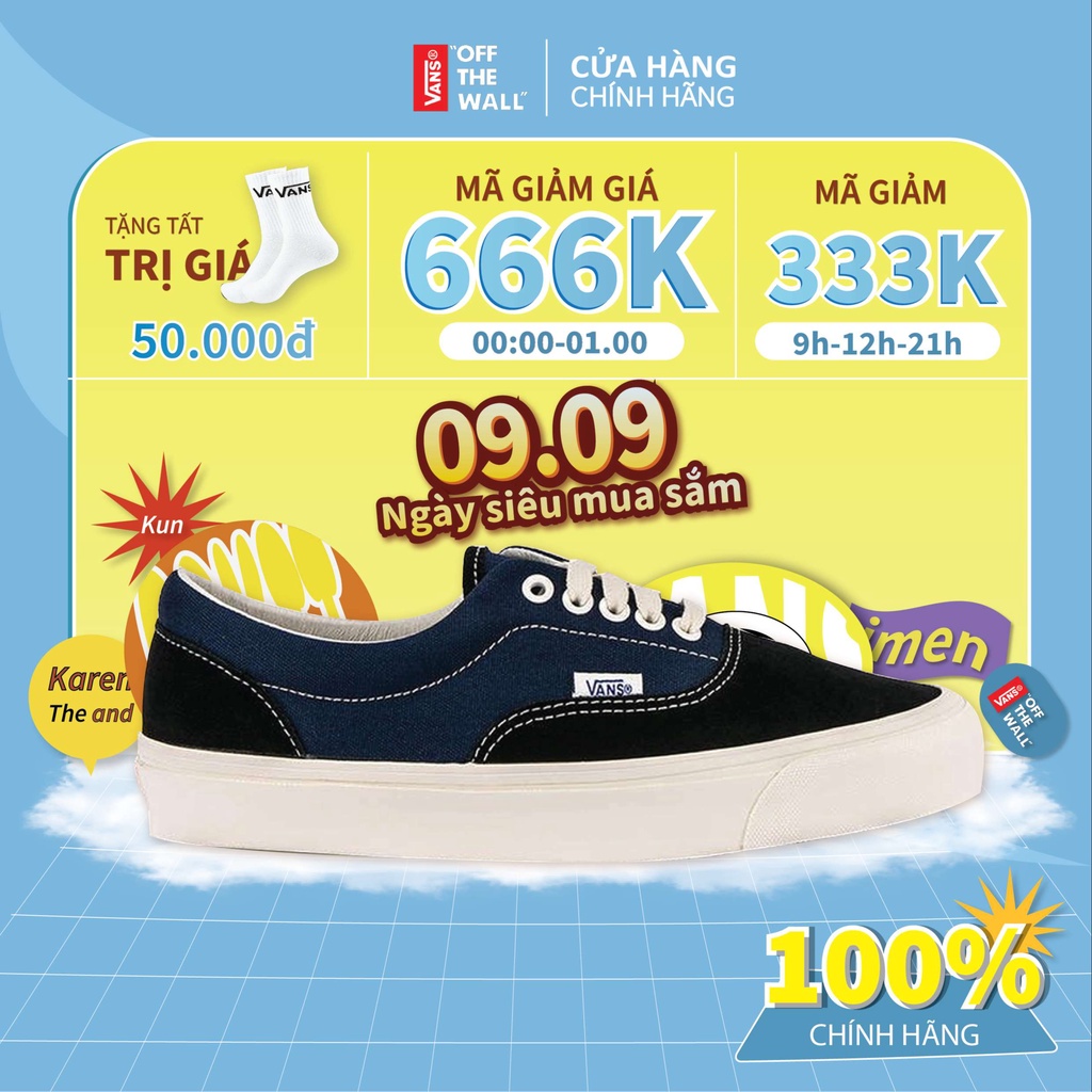 Giày Sneaker Nam, Giày Vans Vault Era Navy Chính Hãng cho nam nữ