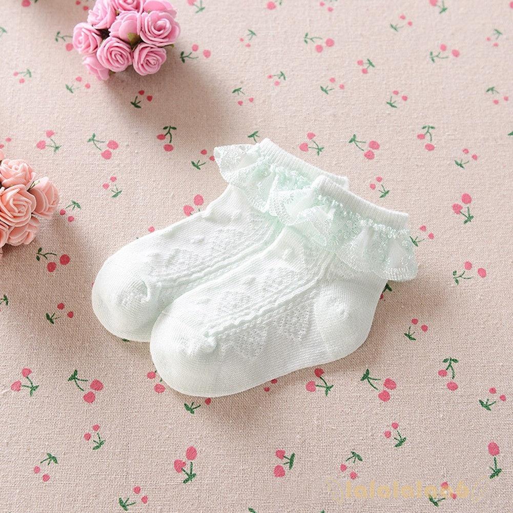 Vớ cotton phối ren đáng yêu dành cho bé gái