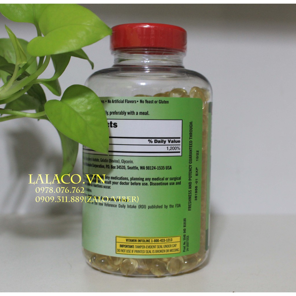 Viên uống đẹp da Vitamin E 400 IU 500 Viên Kirkland Của Mỹ