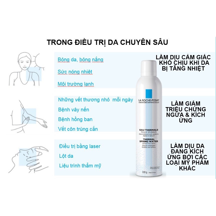 Xịt Khoáng Làm Dịu Da &amp; Giảm Kích Ứng và Chống Oxy Hóa - La Roche-Posay Thermal Spring Water (50ml-300ml)