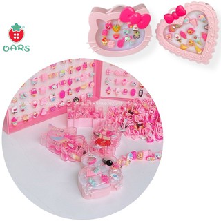 Hộp nhẫn trang sức trẻ em - Nhẫn nhựa cho bé gái nhẫn em bé đồ chơi trẻ con làm quà tặng quà sinh nhật cho bé gái