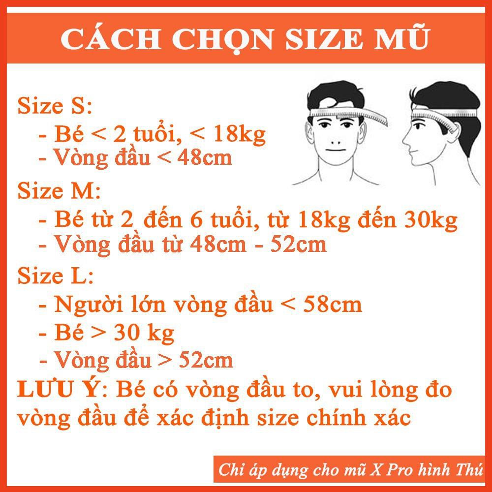 Mũ Nón Bảo Hiểm Cho Bé Thể Thao XPro Hình Khủng Long Cá Mập|Mũ Nhựa ABS Độ Bền Cao -BH 12 Tháng Hàng đẹp giá rẻ ncc12