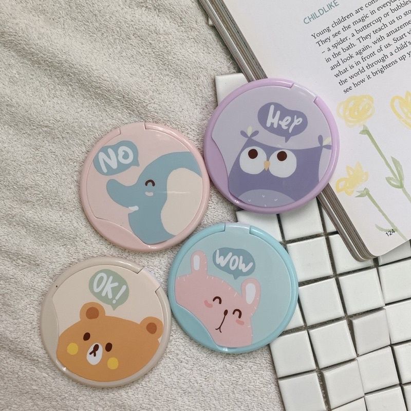 🔥 rẻ vô địch🔥Gương mini có lược bỏ túi hình tròn