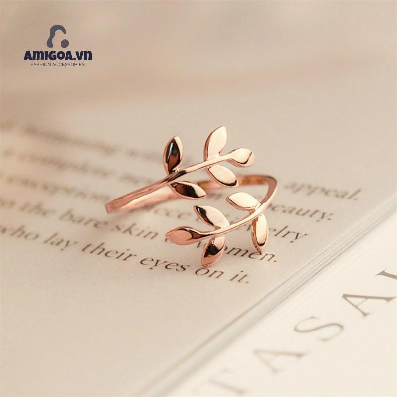 ✨✨Nhẫn hình lá ô liu làm từ hợp kim thời trang