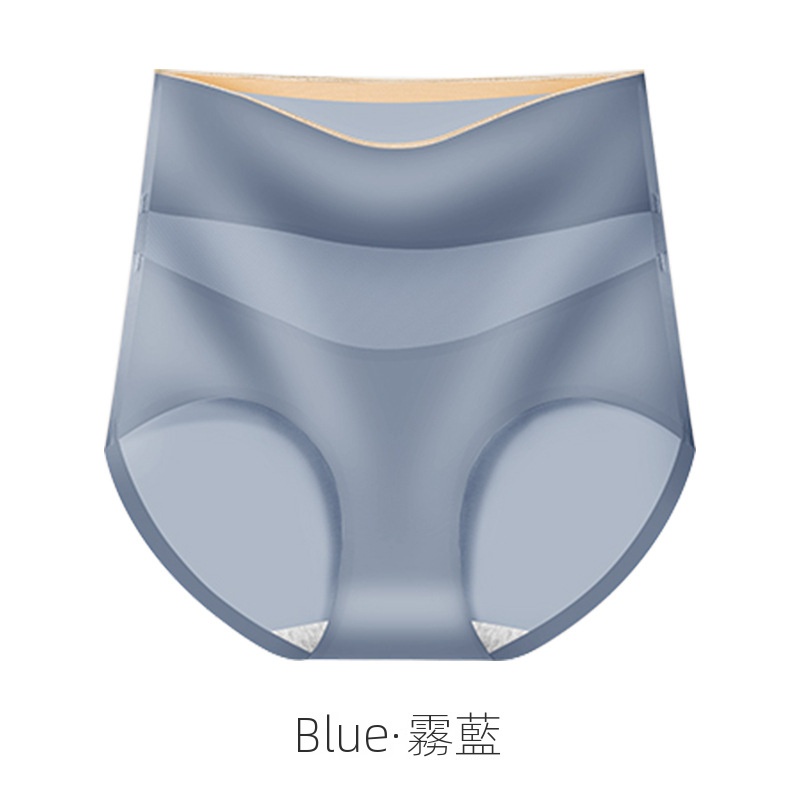 Quần Lót Cotton Lụa Lạnh Eo Cao Không Đường May Thoáng Khí Nâng Hông Định Hình Graphene Kháng Khuẩn Mùa Hè Cho Nữ