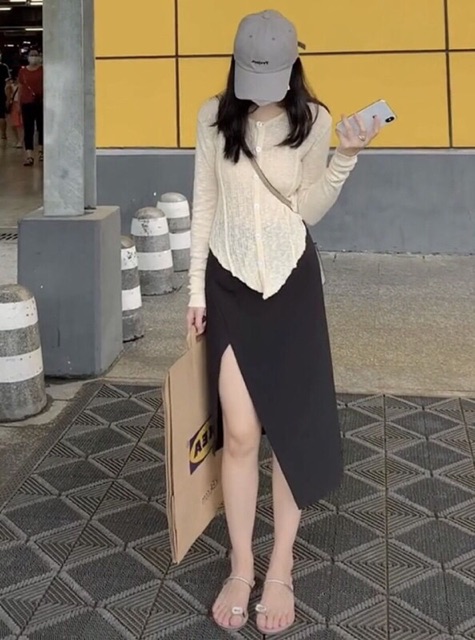 Áo Sơmi Kiểu Mỏng Vàng Be‼️‼️‼️