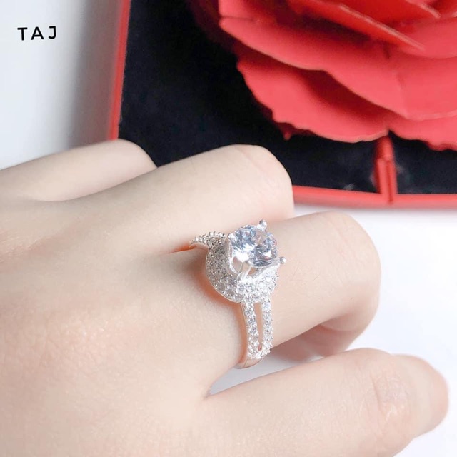 NHẪN BẠC NỮ MẶT ĐÁ NHIỀU MÀU CAO CẤP