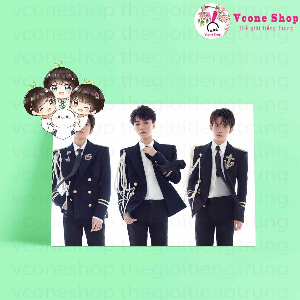 (1 tấm) Postcard cao cấp TFBOYS giấy 260gsm A5 in hình Vương Nguyên Vương Tuấn Khải Dịch Dương Thiên Tỉ idol hoa ngữ