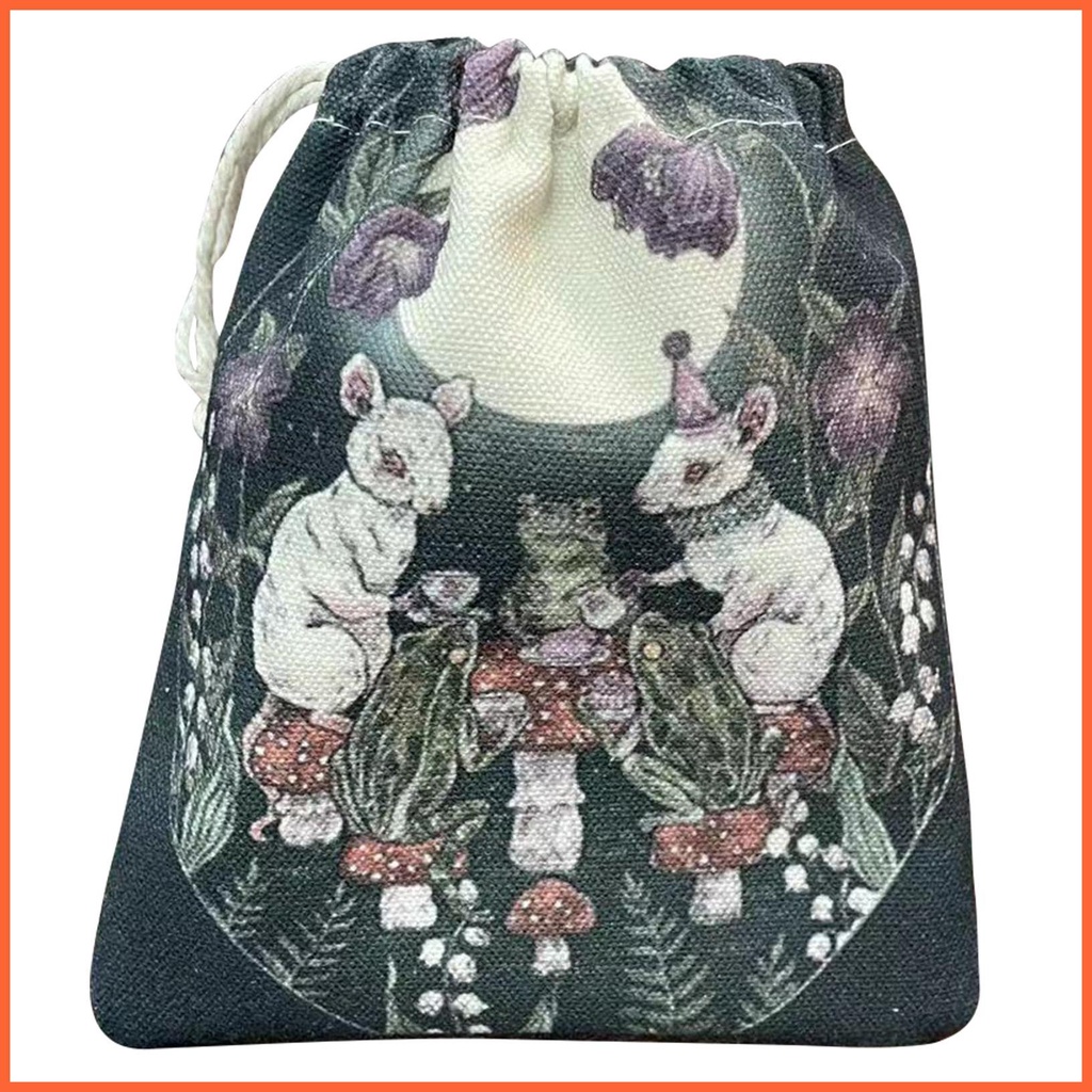 Túi Đựng Bài Tarot Hình Chuột Và Ếch Kích Thước 5.12x7.09 Inch
