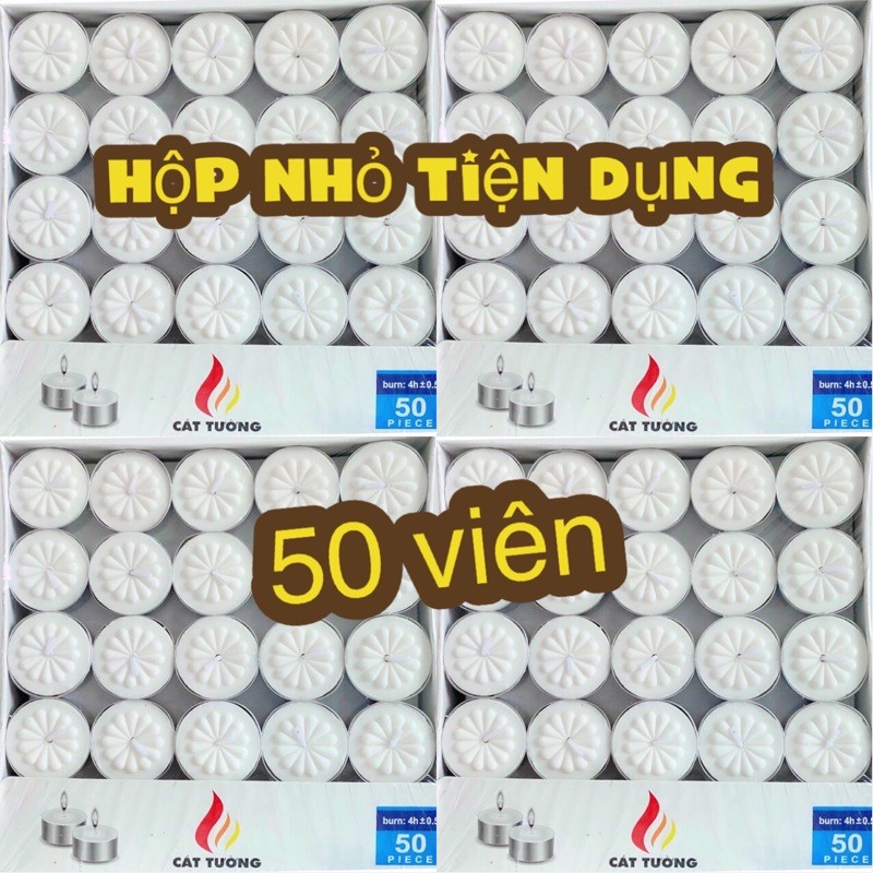 Hộp 50 viên nến tealight màu trắng