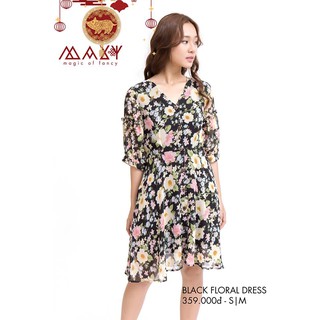 MAXY - ĐẦM BLACK FLORAL - HÌNH THẬT
