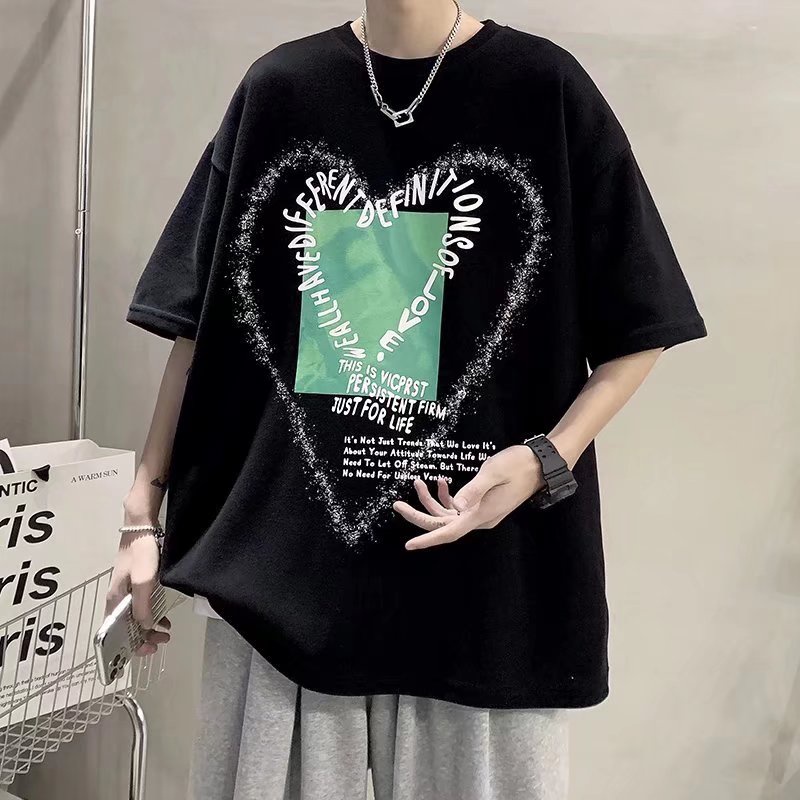 Áo Thun Tay Ngắn Dáng Rộng In Họa Tiết Hoạt Hình Phong Cách Hàn Quốc Thời Trang Mùa Hè Cho Nam Và Nữ