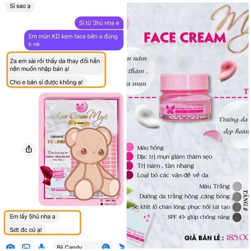COMBO KEM FACE 2 TẦNG &amp; SERUM CĂNG BÓNG DA RETINOL