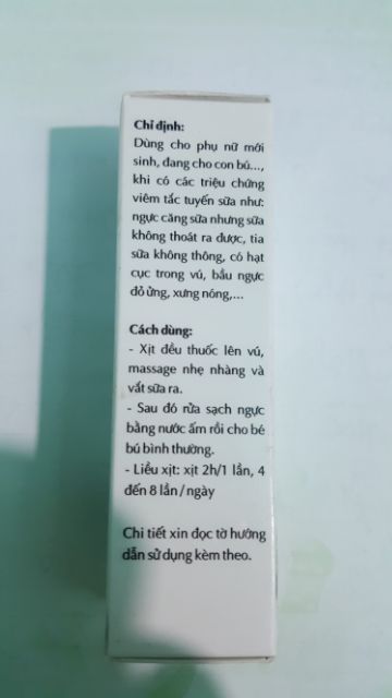 Xịt thông tia sữa - Điều trị tắc tia sữa