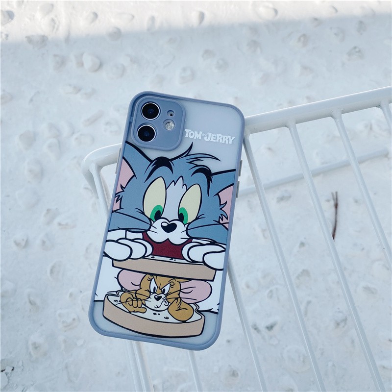 Phim Hoạt Hình Tom Và Jerry Silicone Mềm Dành Cho iPhone SE2 I7 I8 X XR I11 I12 Phim Hoạt Hình Chống Vỡ Vỏ Bảo Vệ