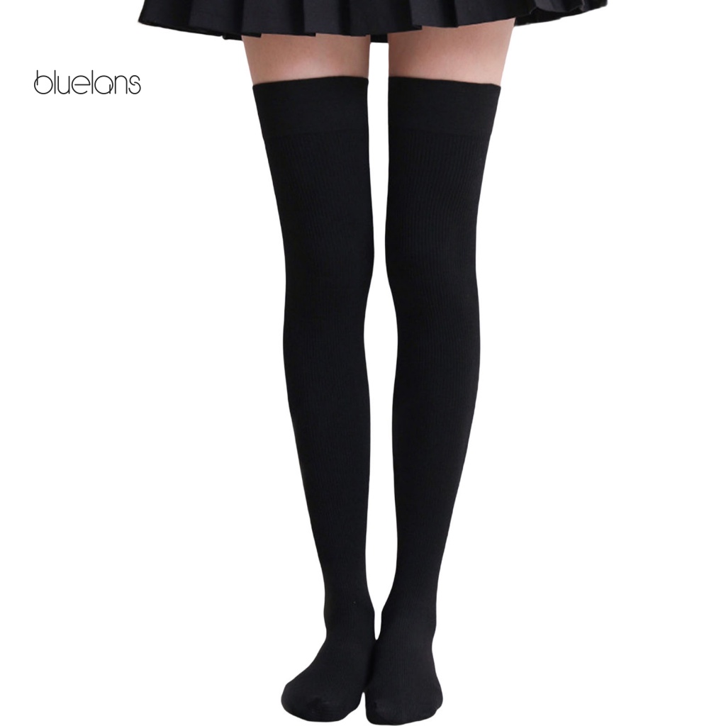 1 Đôi Vớ Dài Qua Gối Nhiều Màu Sắc Thời Trang Mùa Đông Cho Nữ