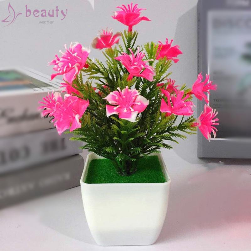 Artificial Bonsai Party Wedding Potted Craft Flower Plant Home Office Decoration Hotel Fake Simulated Mini 2019