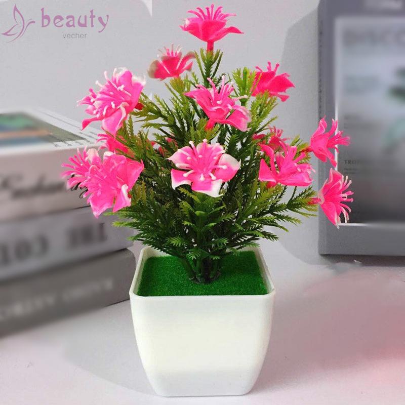 Artificial Bonsai Party Wedding Potted Craft Flower Plant Home Office Decoration Hotel Fake Simulated Mini 2019