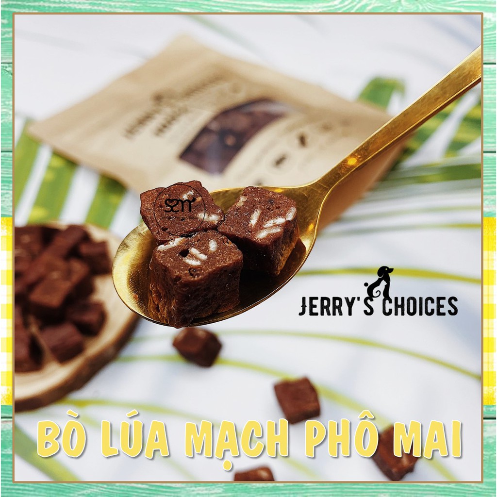 Bánh thưởng cho chó Jerry's Choices (Bò lúa mạch phô mai) 100gr/túi