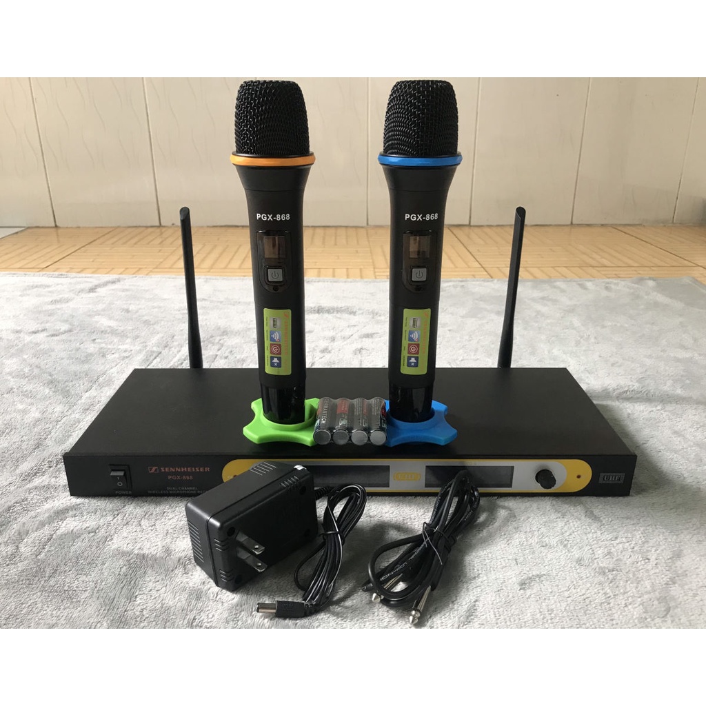 Micro không dây Sennheiser PGX-868 - Mic karaoke gia đình, sân khấu -Độ nhạy cao, bắt sóng xa, chống hú rít bảo hành 12t